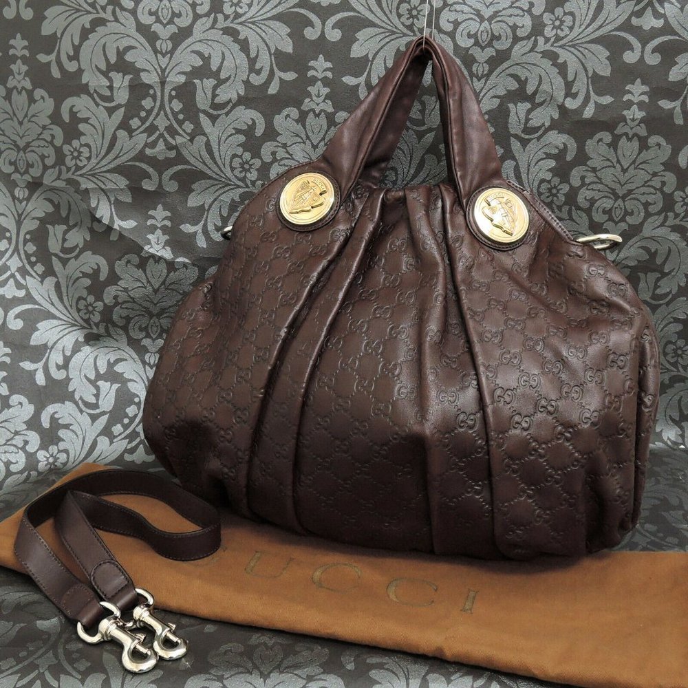 Gucci Dark Brown Guccissima Shoulder Bag! Stunning!